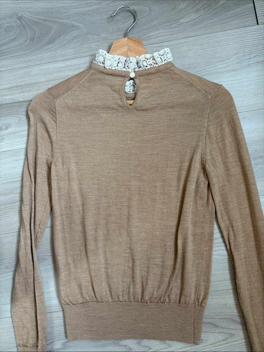 Tippi sweater with lace collar detail